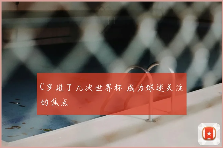 C罗进了几次世界杯 成为球迷关注的焦点